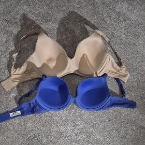 Women's Blue and Tan Bras